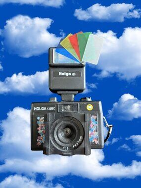 Vintage Holga LOMO Camera HOLGA 135BC and HOLGA 15B Flash Add-On